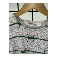 Junya Watanabe MAN Floral Tee — All-Over Barbed Wire Print