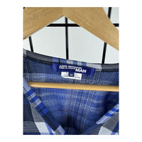 Junya Watanabe MAN Plaid Cardigan — Blue Multi Tartan Knit