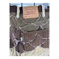 Levi's 550 Scallop Patchwork Corduroy Pant — Multi-Tone Layered Appliqué