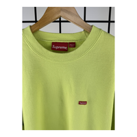 Supreme Small Box Logo Crewneck Sweatshirt — Lime