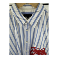 CDG Homme Plus SS18 Striped Shirt — Rolling Stones Tongue Print
