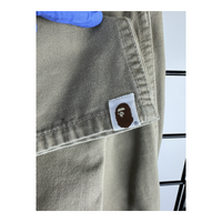 BAPE Khaki Chino Pants - Collegiate Back Logo